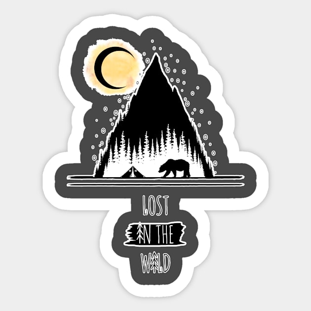 Lost In The WIld Sticker by Bongonation